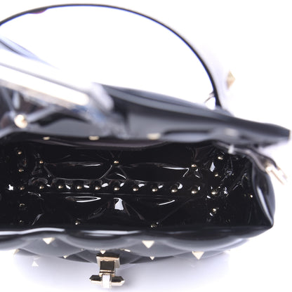 Valentino Garavani PVC Candystud Top Handle Bag Black White 6 of 10