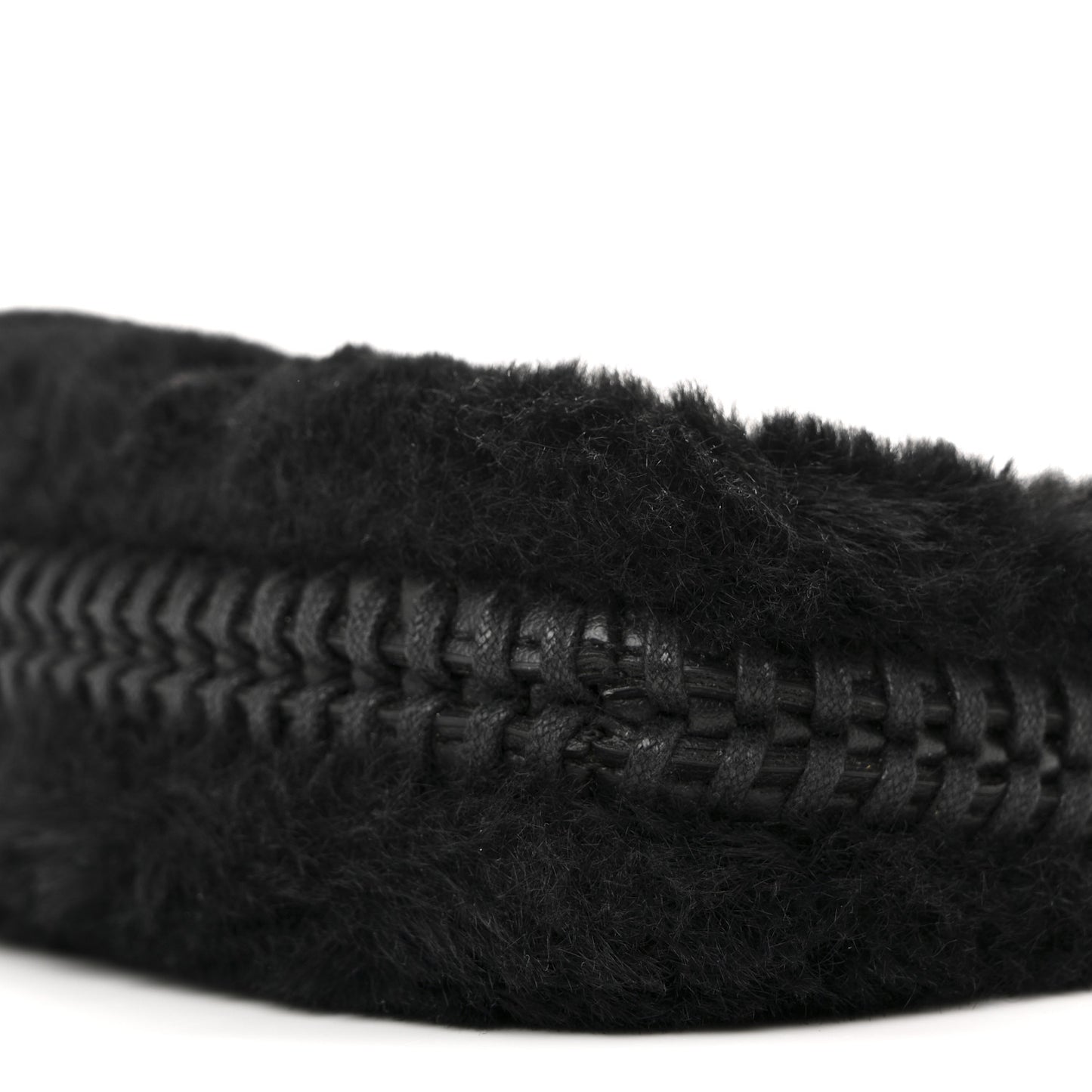 Eco Fur Tiny Shoulder Bag Black
