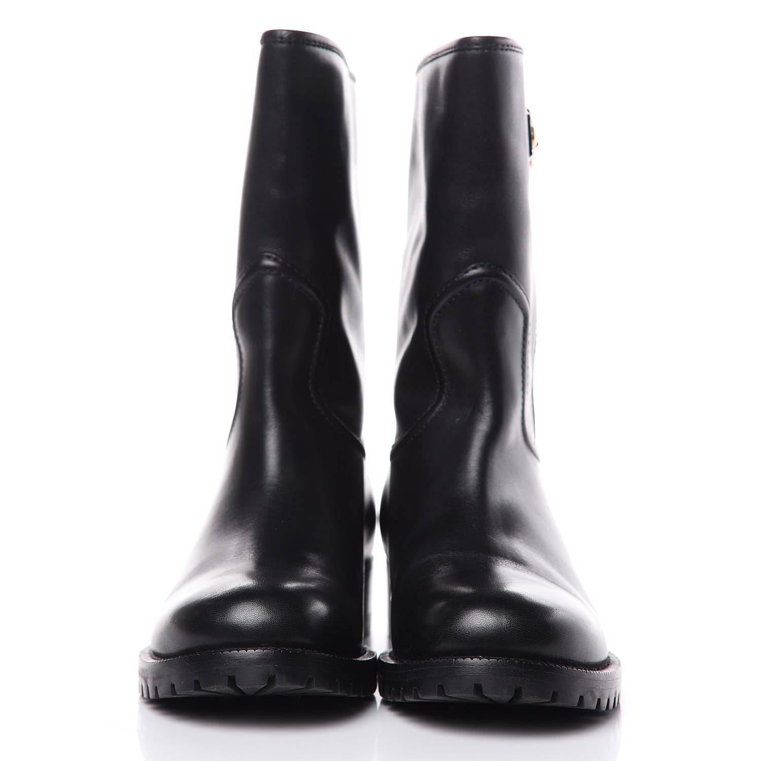 Louis Vuitton Calfskin Monogram Suzy Boots 36.5 Black 2 of 10