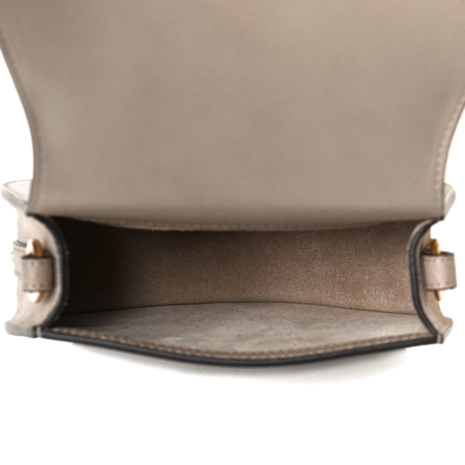 Chloe Calfskin Suede Small Nile Bracelet Bag Motty Grey 8 of 25