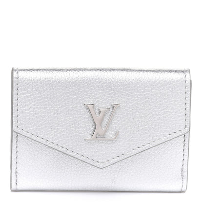 Louis Vuitton Metallic Calfskin Lockmini Wallet Silver 1 of 6