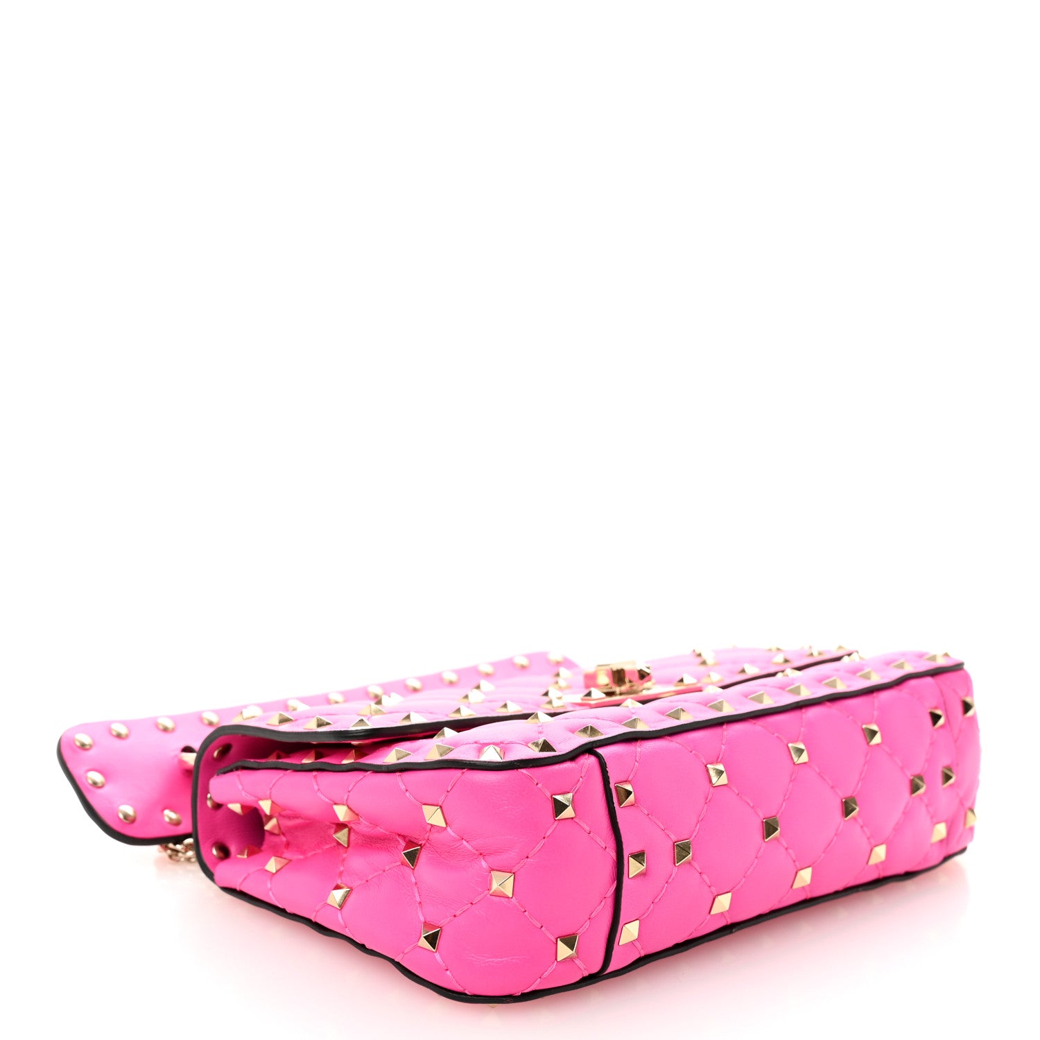 Valentino Garavani Nappa Small Rockstud Spike Shoulder Bag Shadow Pink 4 of 10