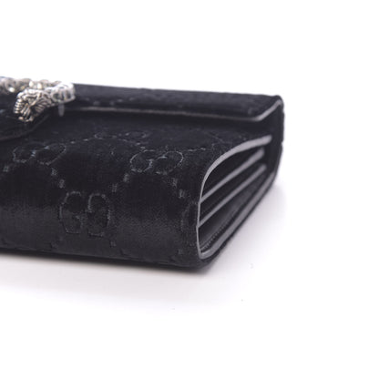 Gucci Velvet GG Monogram Mini Dionysus Chain Wallet Black 8 of 10