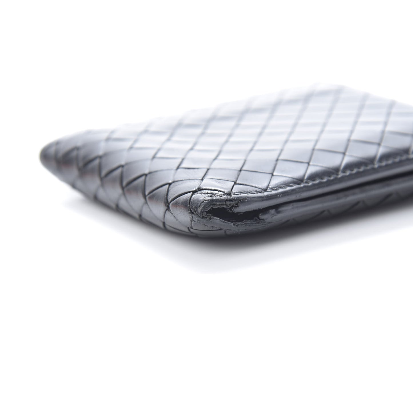 Nappa Intrecciato Bi-Fold Wallet Black