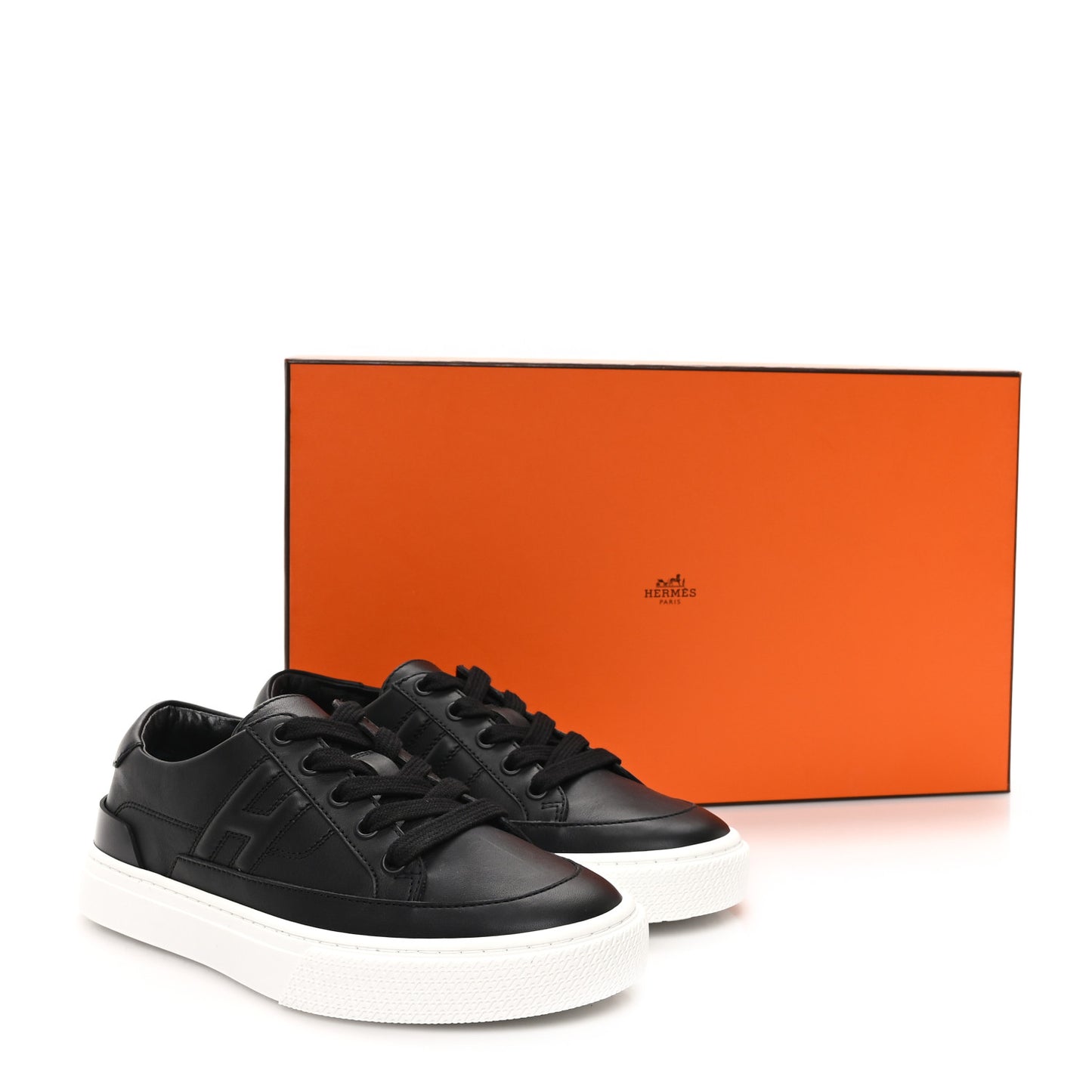 Calfskin Deep Sneakers 35.5 Black