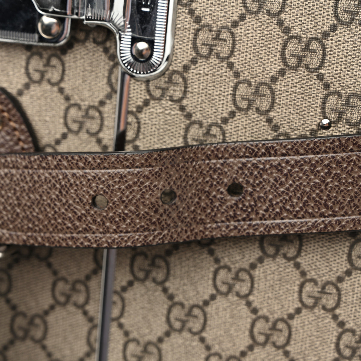 Gucci Supreme Monogram Medium Globe-Trotter Suitcase Brown 11 of 16