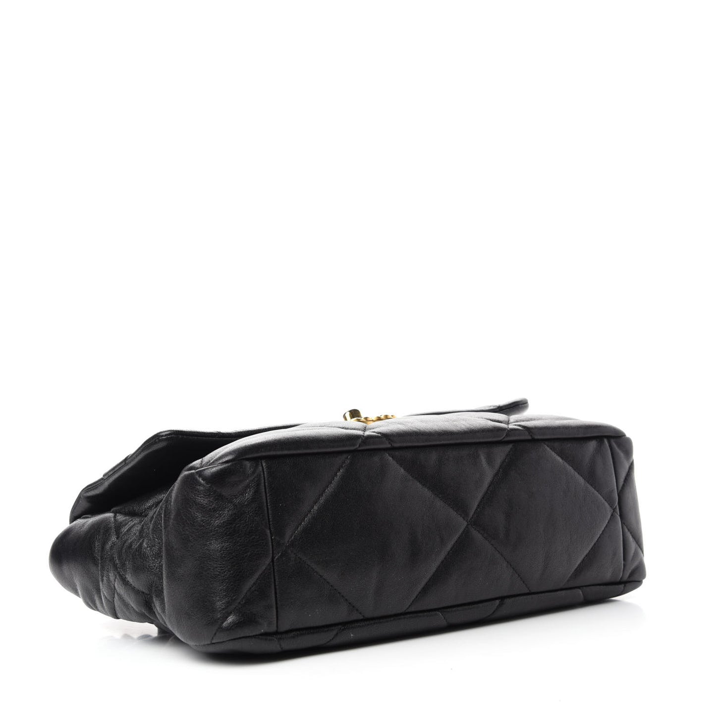 Lambskin Quilted Large Chanel 19 Flap Black