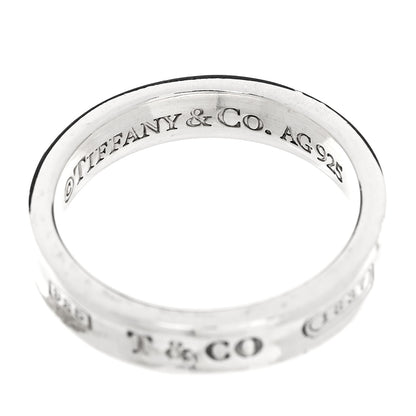 Tiffany Sterling Silver Narrow 1837 Band Ring 49 5 4 of 4
