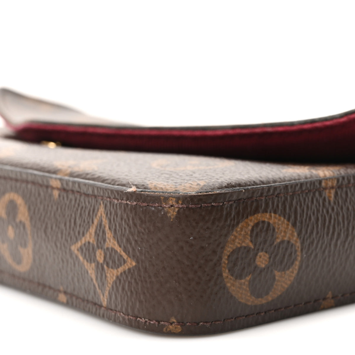 Louis Vuitton Monogram Pochette Felicie Chain Wallet Fuchsia 10 of 10