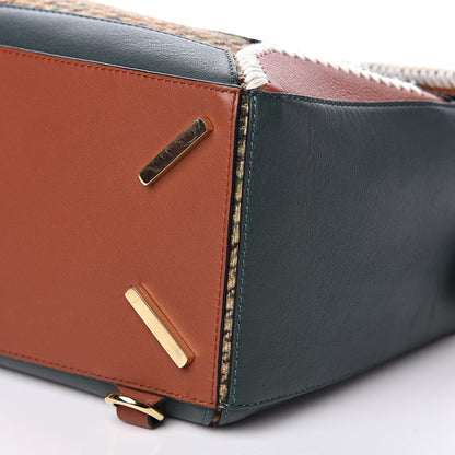 Loewe Tweed Calfskin Medium Puzzle Bag Emerald 9 of 12