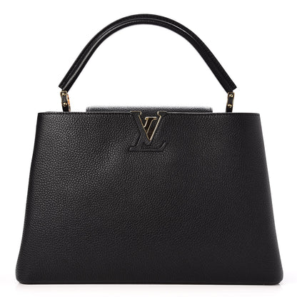 Louis Vuitton Taurillon Capucines MM Black 1 of 7