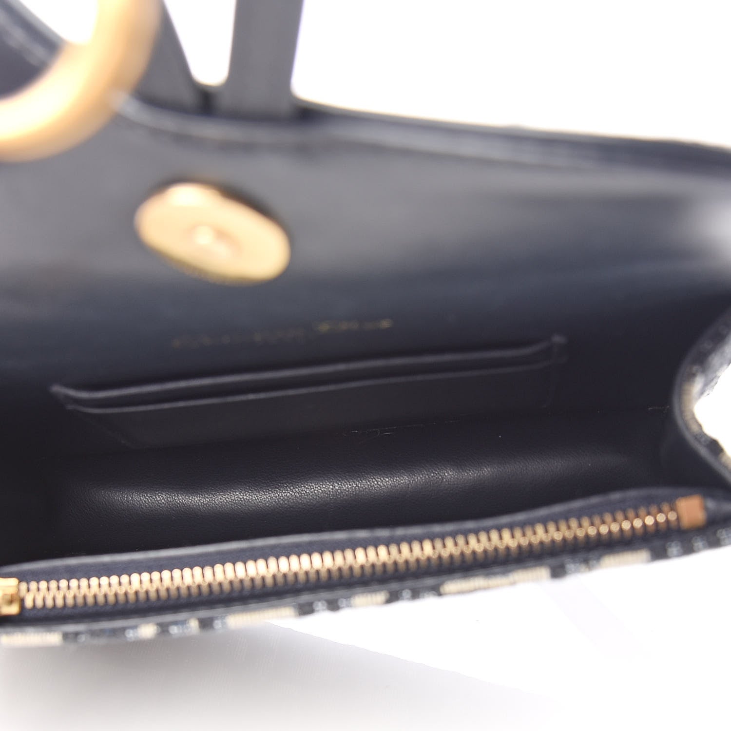 Christian Dior Oblique Saddle Belt Bag Blue 5 of 11