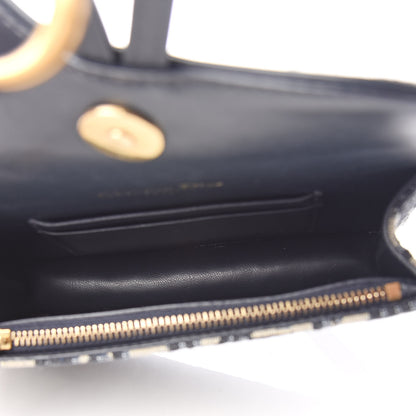 Christian Dior Oblique Saddle Belt Bag Blue 5 of 11