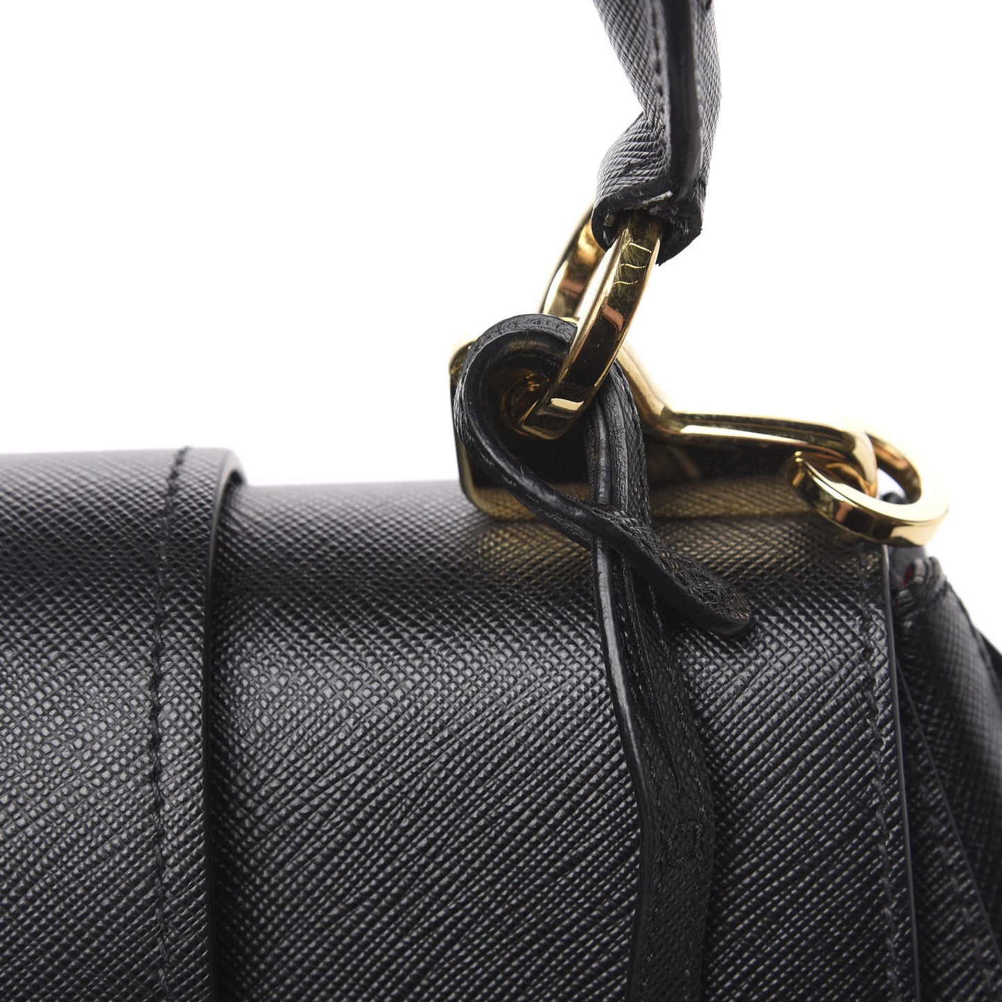 Saffiano Lux Sidonie Top Handle Bag Black