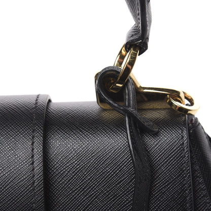 Prada Saffiano Lux Sidonie Top Handle Bag Black 6 of 9