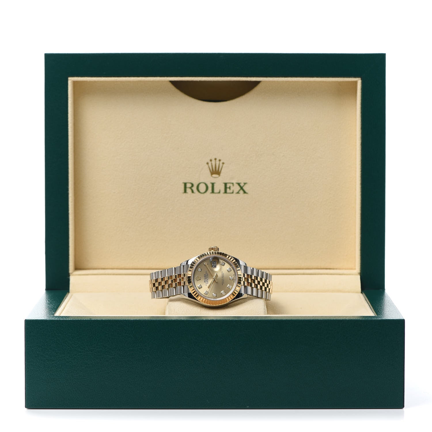 Rolex Stainless Steel 18K Yellow Gold Diamond 28mm Oyster Perpetual Datejust Watch Champagne 279173 6 of 6
