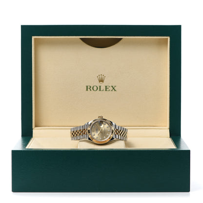 Rolex Stainless Steel 18K Yellow Gold Diamond 28mm Oyster Perpetual Datejust Watch Champagne 279173 6 of 6