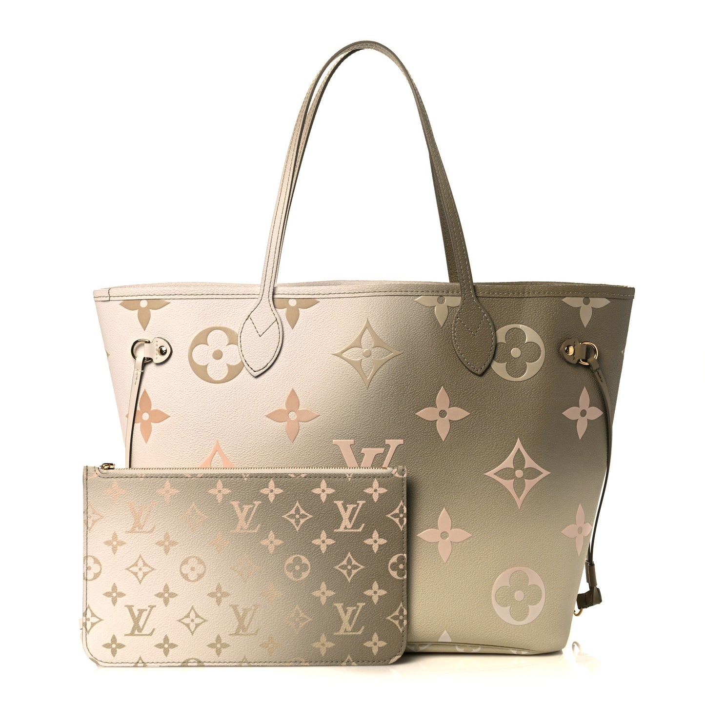 Monogram Giant Spring In The City Neverfull MM Sunset Kaki