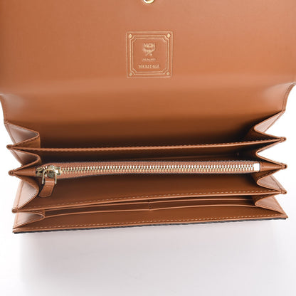 MCM Visetos Heritage Continental Flap Wallet Cognac 5 of 10