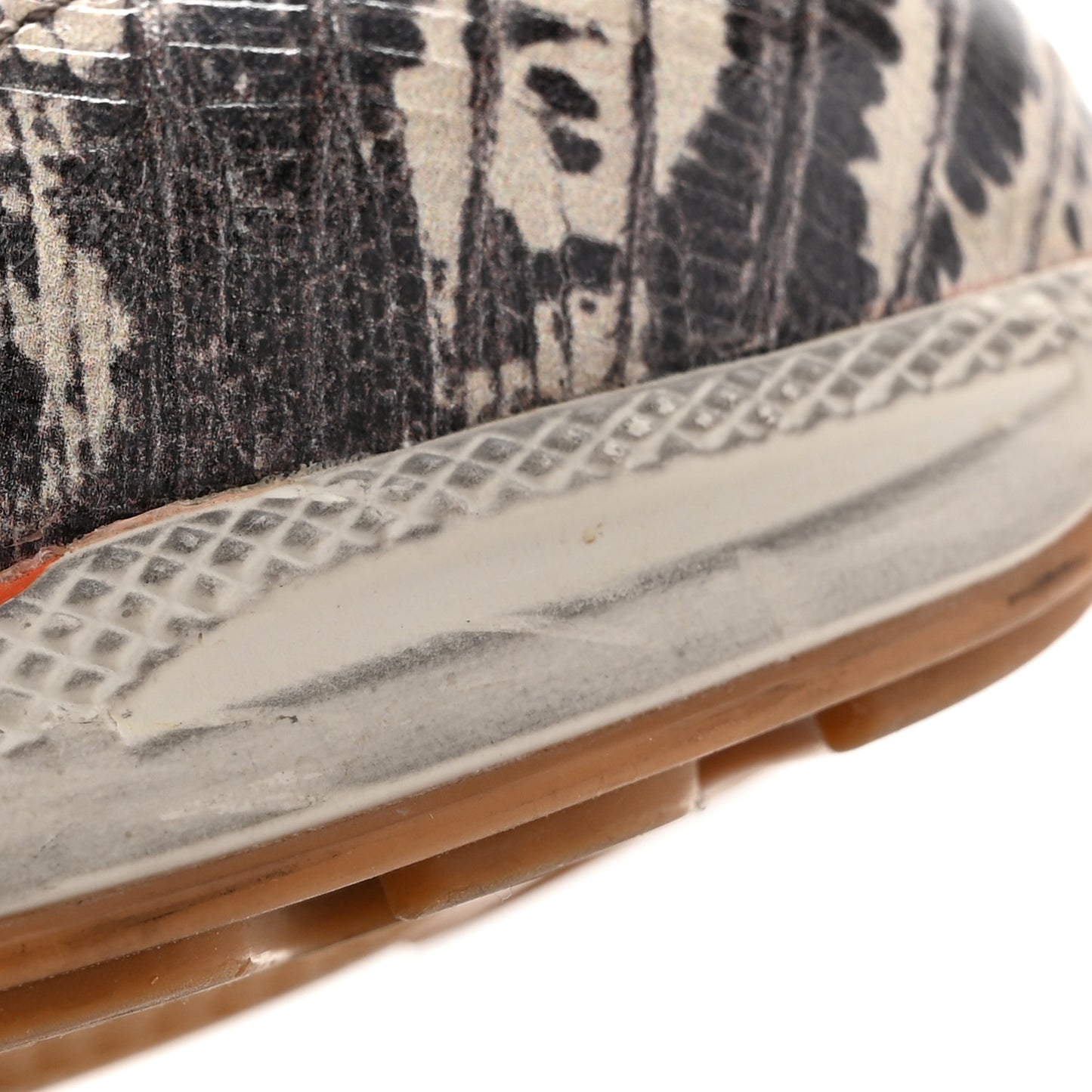 Suede Calfskin Tejus Printed Mens Ultrapace Sneakers 7.5 Natural Ardesia Neon Yellow