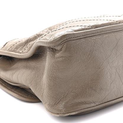Saint Laurent Crinkled Calfskin Matelasse Monogram Medium Niki Chain Satchel Gold Sand 11 of 12