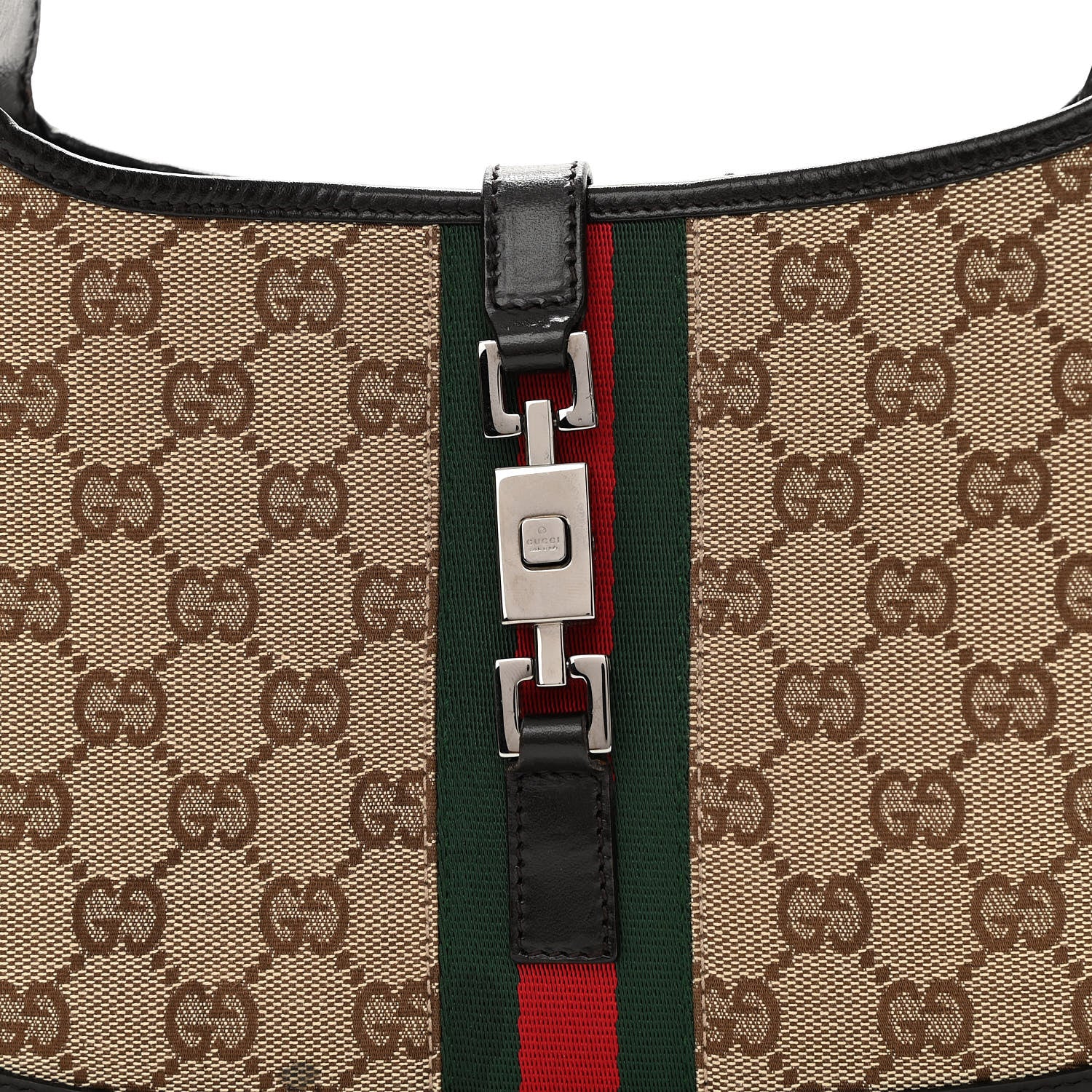 Gucci Monogram Web Small Jackie O Hobo Dark Brown 8 of 11