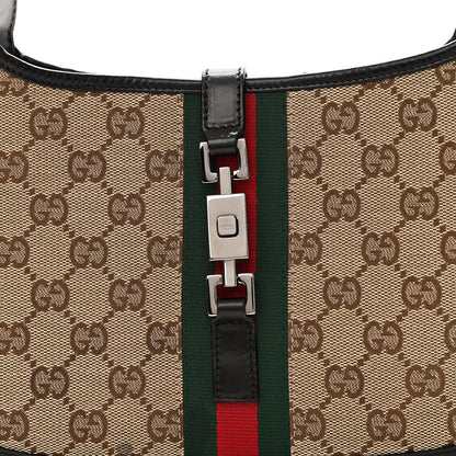Gucci Monogram Web Small Jackie O Hobo Dark Brown 8 of 11