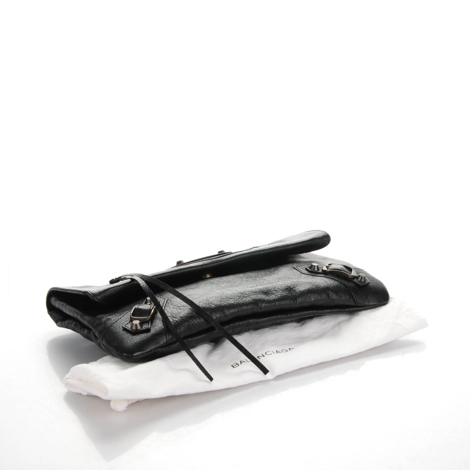 Balenciaga Agneau Classic Hardware Envelope Clutch Black 4 of 7