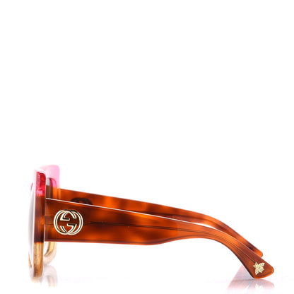 Gucci Square Frame GG0083S Sunglasses Glitter Pink Multi 3 of 10