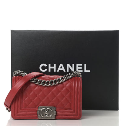 Chanel Calfskin Quilted Small Boy Flap Red 13 of 13