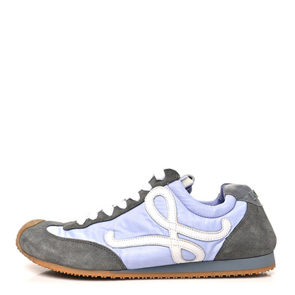 Loewe Suede Calfskin Nylon Ballet Runner 2.0 Sneakers 39 Lilac White Grey 1 of 9