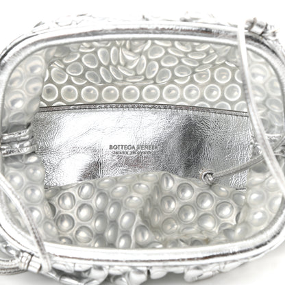 Bottega Veneta Metallic Fabric Studded The Mini Pouch Silver 5 of 7