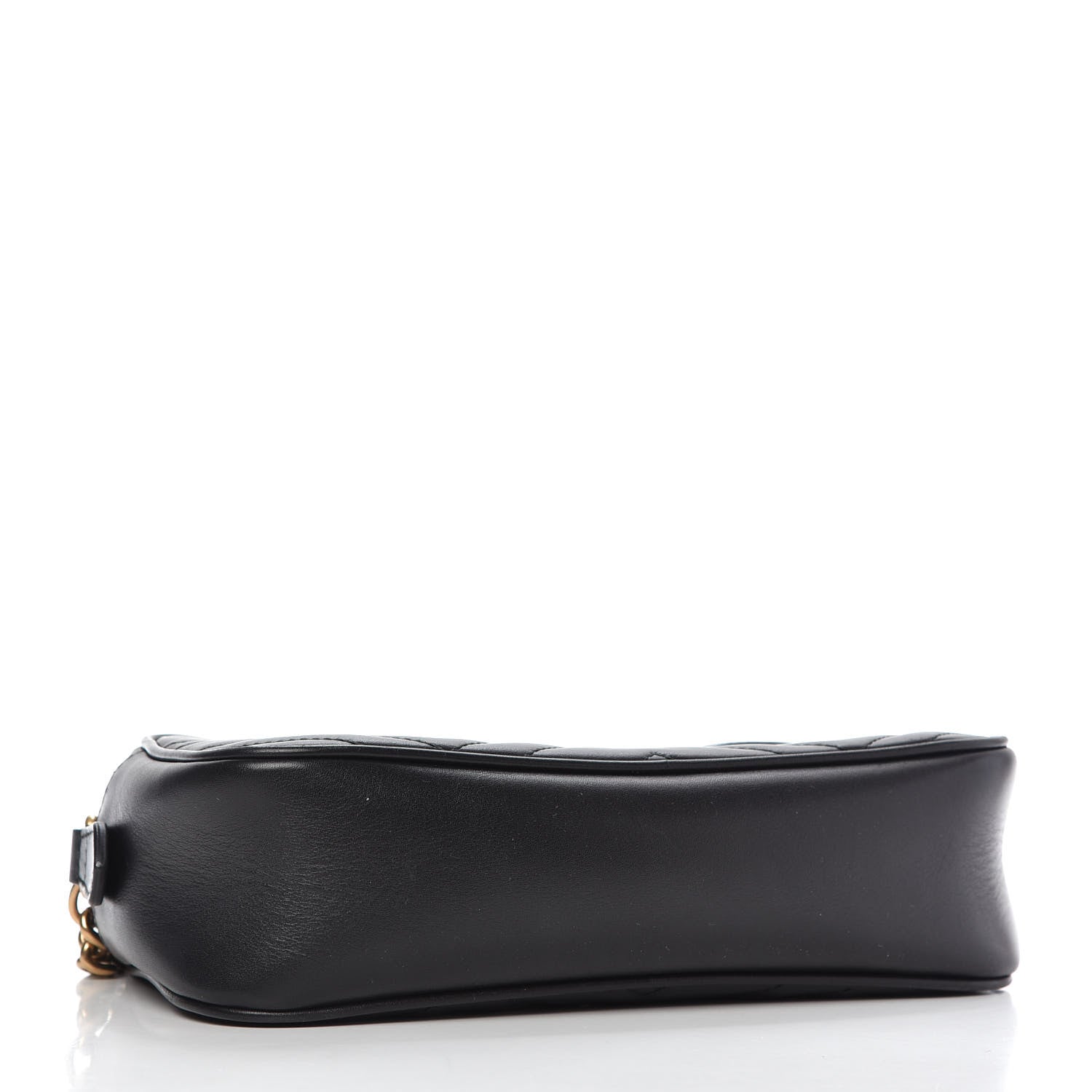 Gucci Calfskin Matelasse Small GG Marmont Chain Shoulder Bag Black 4 of 10