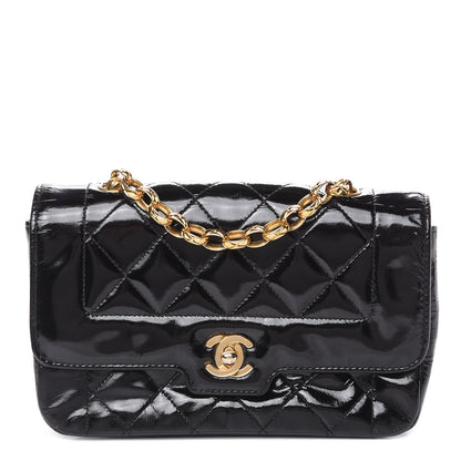 Chanel Patent Quilted Extra Mini Rectangular Flap Black 1 of 21