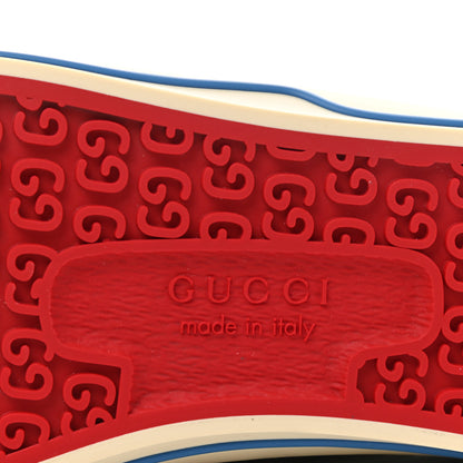 Gucci X LIBERTY OF LONDON Canvas Web Floral Print Womens 1977 Tennis Sneakers 37 Carta Acquamarine Navy Mystic White 6 of 8