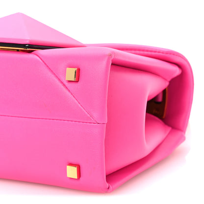 Valentino Garavani Nappa Tonal Monochrome Mini One Stud Top Handle Bag Pink PP 10 of 10