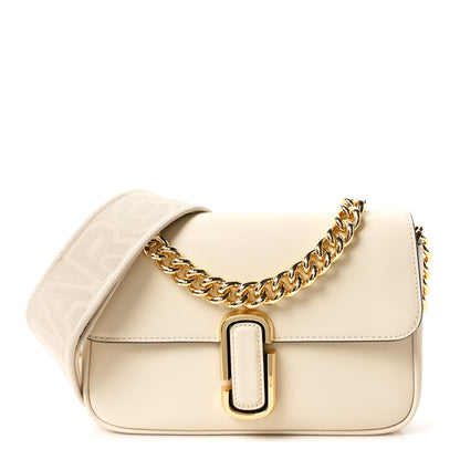 Marc Jacobs Calfskin The J Marc Shoulder Bag Cloud White 1 of 10