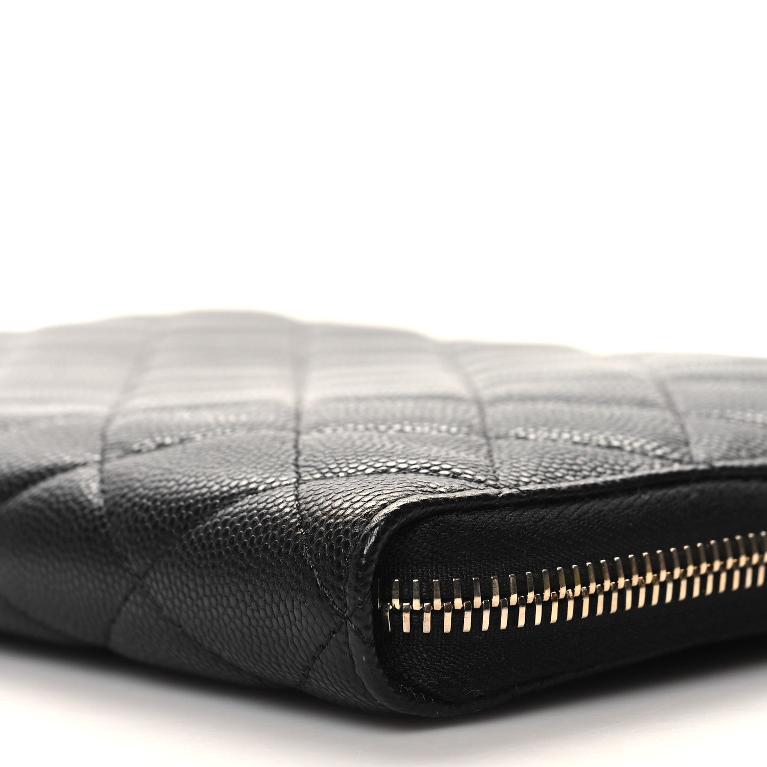 Chanel Caviar Quilted Zip Around Notebook Agenda Cover Black 10 of 12
