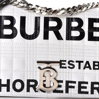 Burberry Quilted Horseferry Print Small Lola Bag White 7 of 9