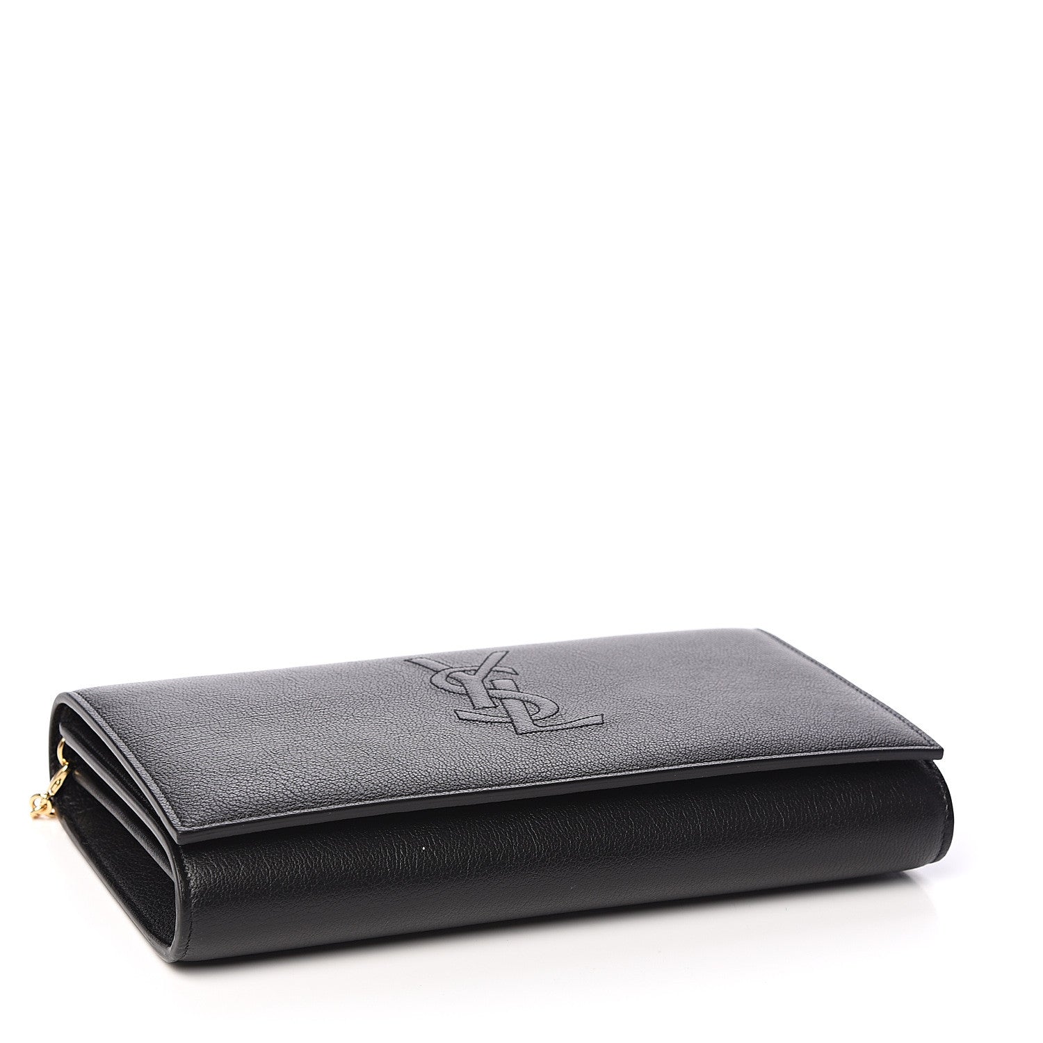 Saint Laurent Calfskin Monogram Belle de Jour Chain Clutch Black 3 of 9