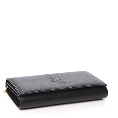 Saint Laurent Calfskin Monogram Belle de Jour Chain Clutch Black 3 of 9