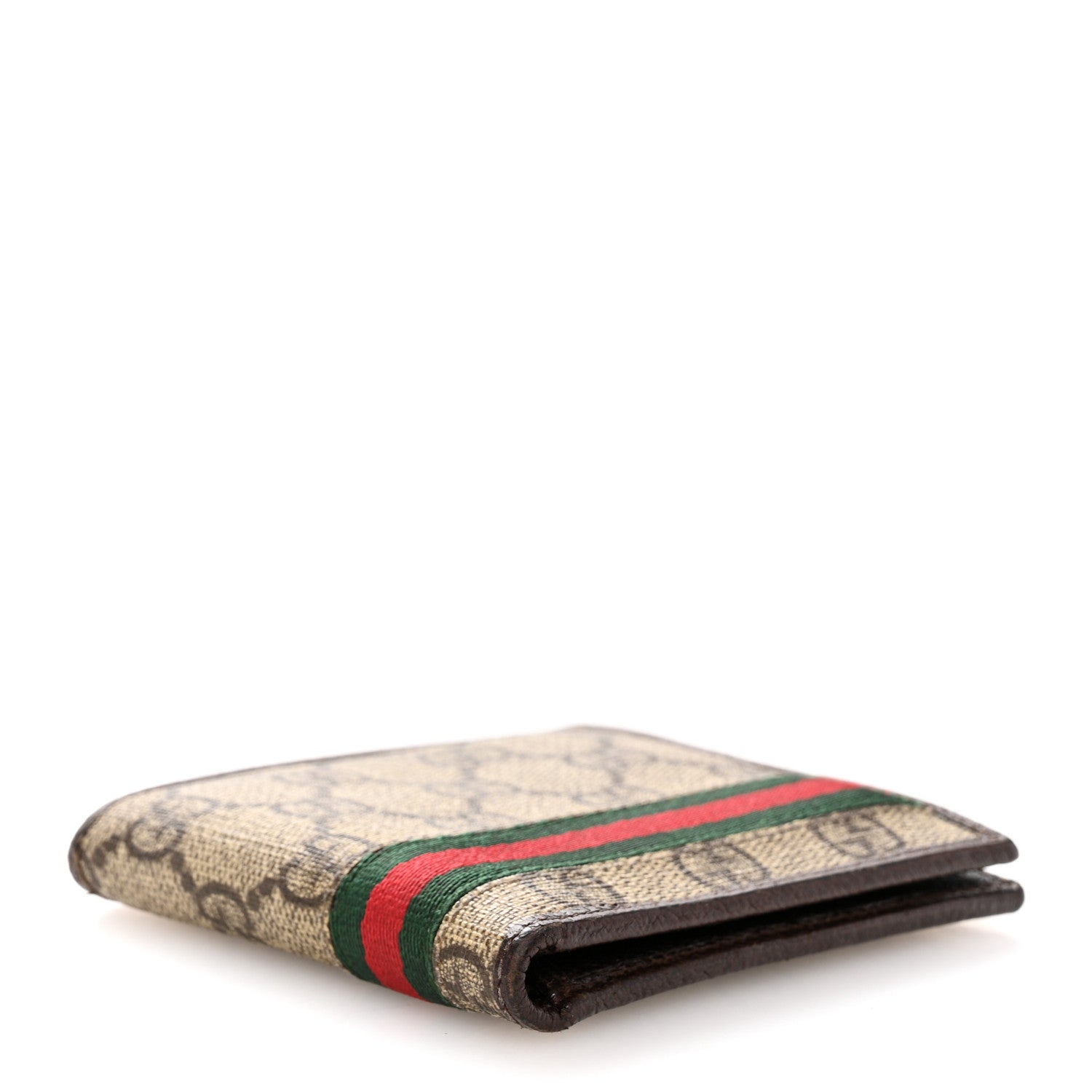 Gucci GG Plus Monogram Web Bi-Fold Wallet Dark Brown 4 of 12