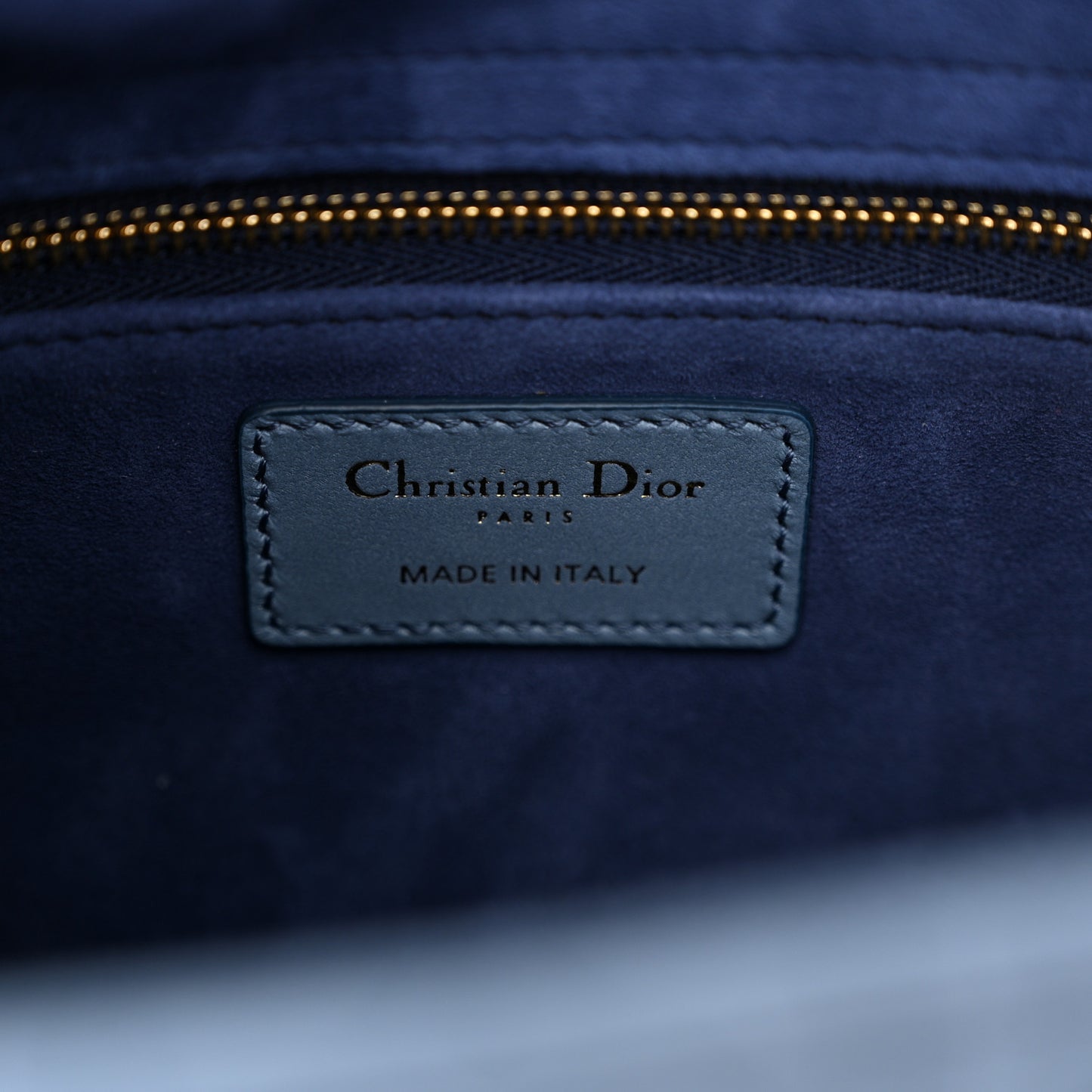 Lambskin Cannage Gradient Medium Lady Dior Blue