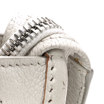 Balenciaga Chevre Silver Metallic Edge Hardware Nano City White 14 of 15