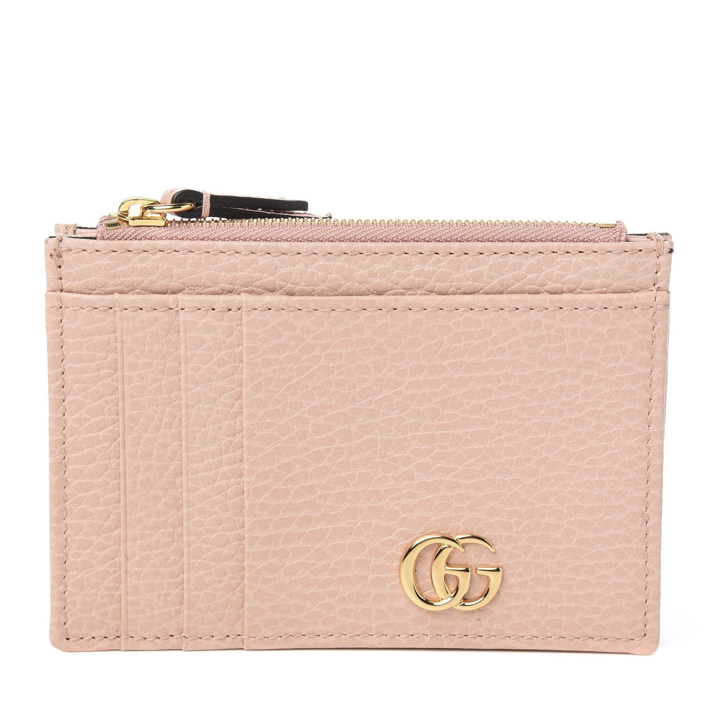 Dollar Calfskin GG Marmont Coin Case Card Holder Perfect Pink