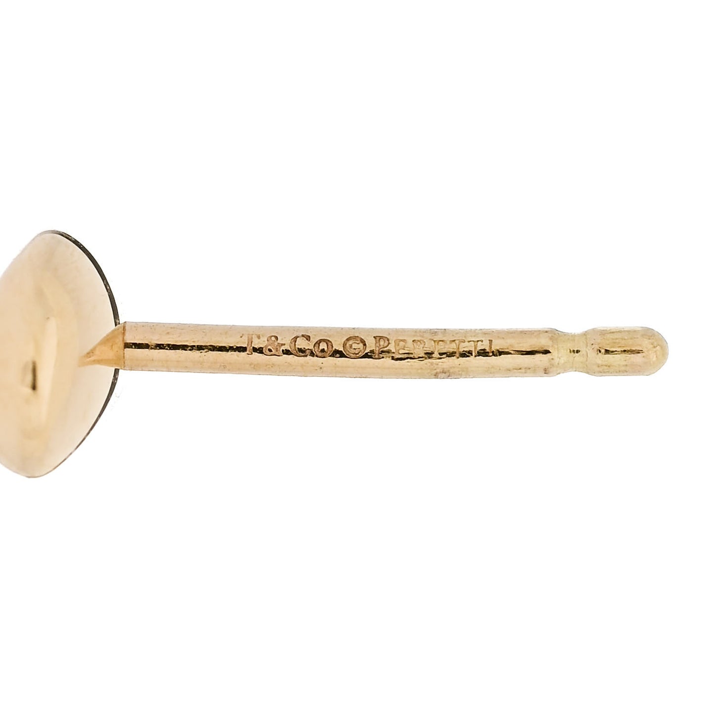 18K Yellow Gold 5mm Elsa Peretti Bean Earrings