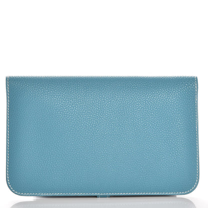 Hermes Togo Dogon Duo Wallet Blue Jean 5 of 15