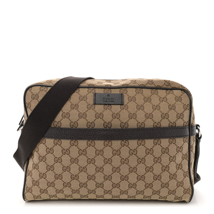 Gucci Monogram Dollar Calfskin Large Camera Case Beige Ebony Testa di Moro Marrone Scuro 1 of 13