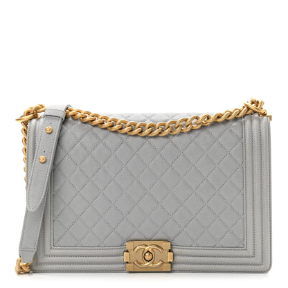 Chanel Caviar Quilted New Medium Boy Flap Grey 1 of 12