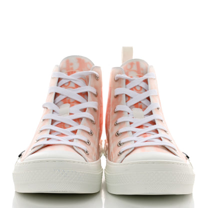 Christian Dior Technical Canvas Oblique Mens B23 High Top Sneakers 41 Orange White 2 of 8